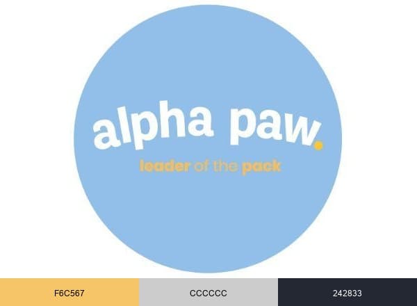Alpha Paw brand color palette