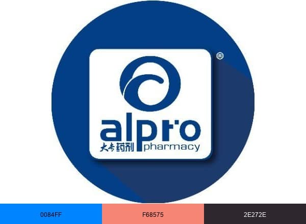 Alpro Pharmacy brand color palette