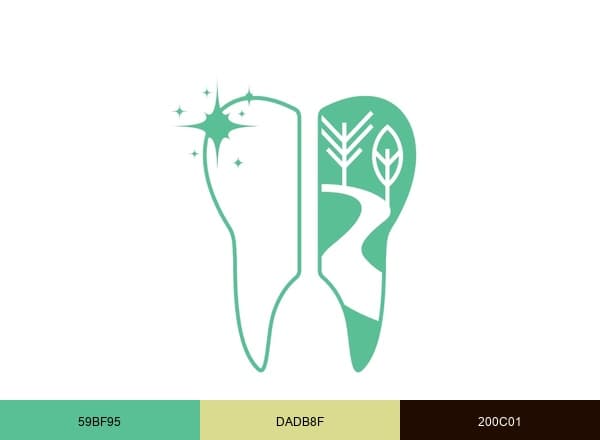 Amazon Creek Dental brand color palette