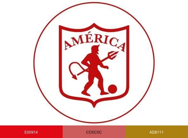 América de Cali brand color palette