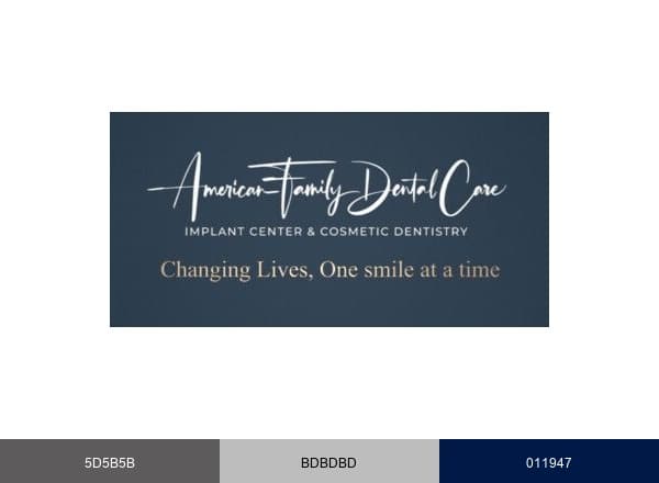 American Family Dental Care brand color palette