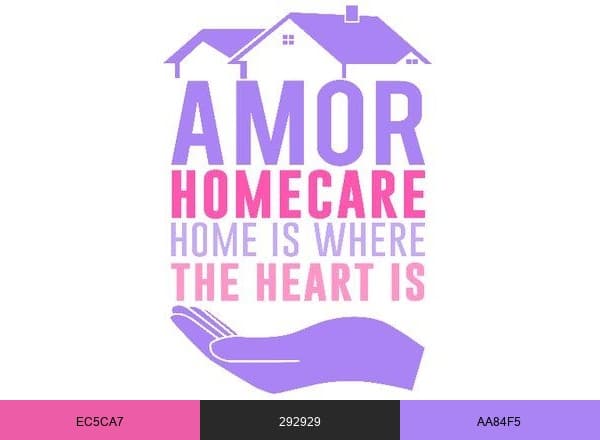 Amor HomeCare brand color palette