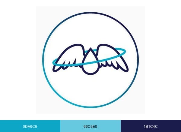 Angel Hydro Therapy brand color palette
