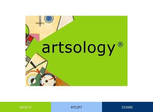 Artsology brand color palette