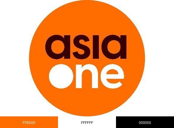 AsiaOne brand color palette