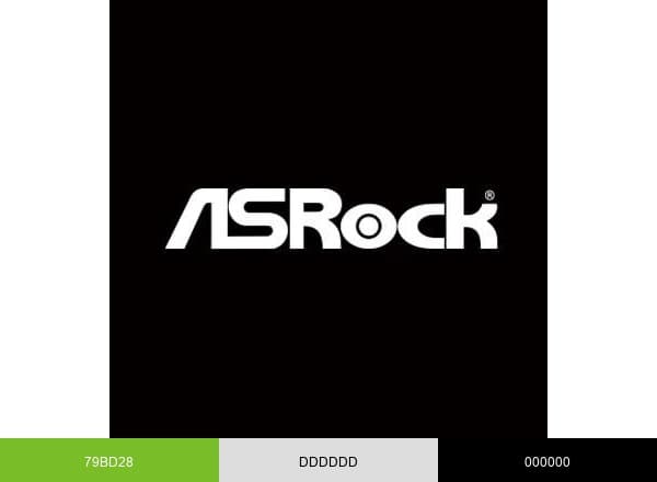 ASRock brand color palette