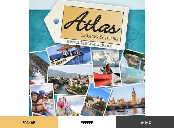 Atlas Cruises & Tour brand color palette