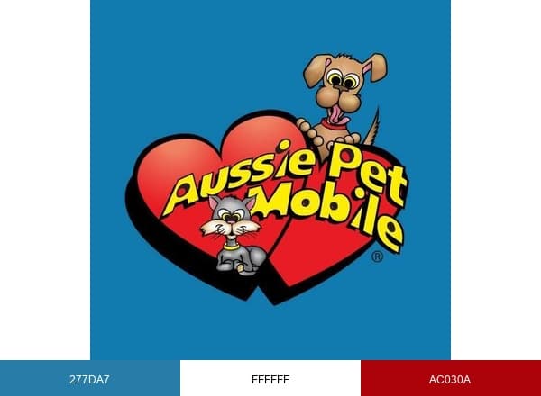 Aussie Pet Mobile brand color palette