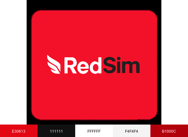 RedSim brand color palette