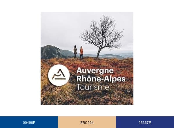Auvergne-Rhône-Alpes Tourisme brand color palette
