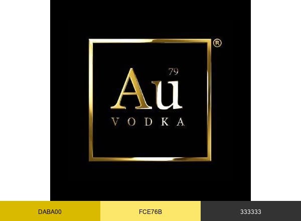 Au Vodka brand color palette