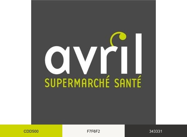 Avril Supermarché Santé brand color palette