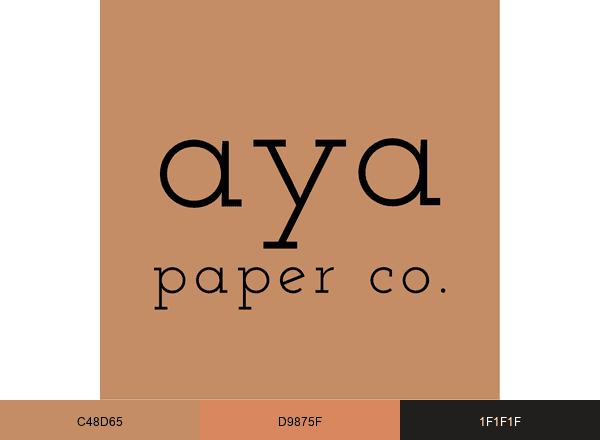 Aya Paper Co. brand color palette