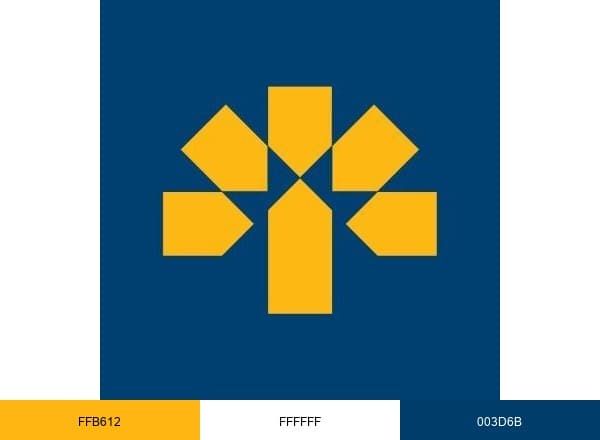 B2B Bank brand color palette