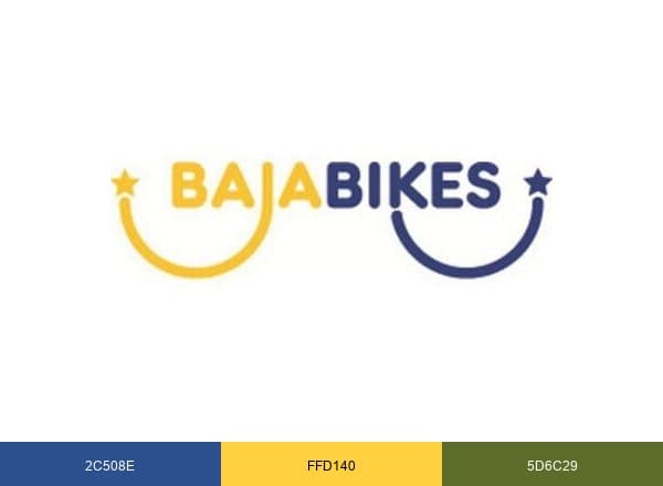 BAJA BIKES THE WORLD AT YOUR WHEELS! brand color palette