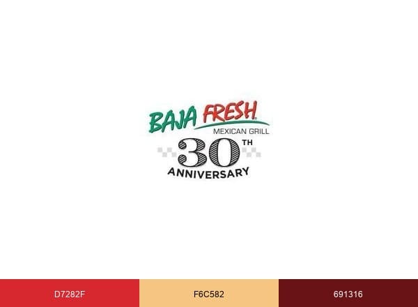 Baja Fresh Mexican Grill brand color palette