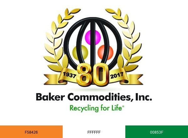 Baker Commodities brand color palette