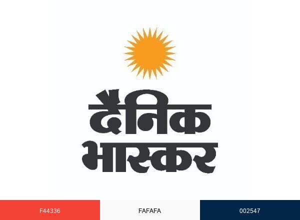 Dainik Bhaskar brand color palette