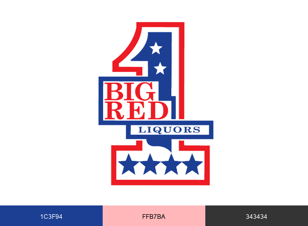 Big Red Liquors brand color palette