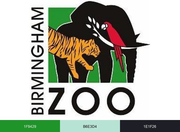 The Birmingham Zoo brand color palette
