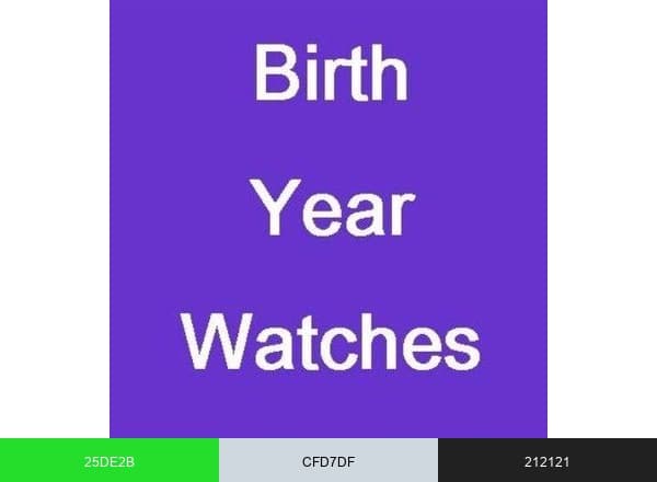 @BirthYearWatches brand color palette