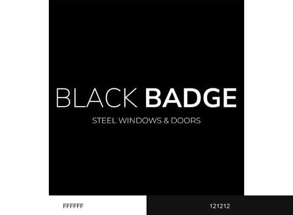 Black Badge Doors brand color palette