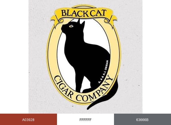 Black Cat Cigars brand color palette