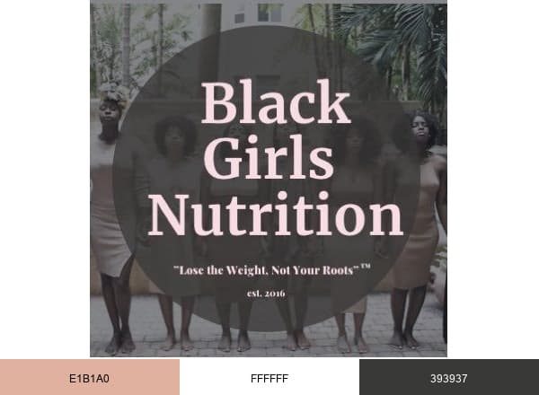 BlackGirlsNutrition brand color palette