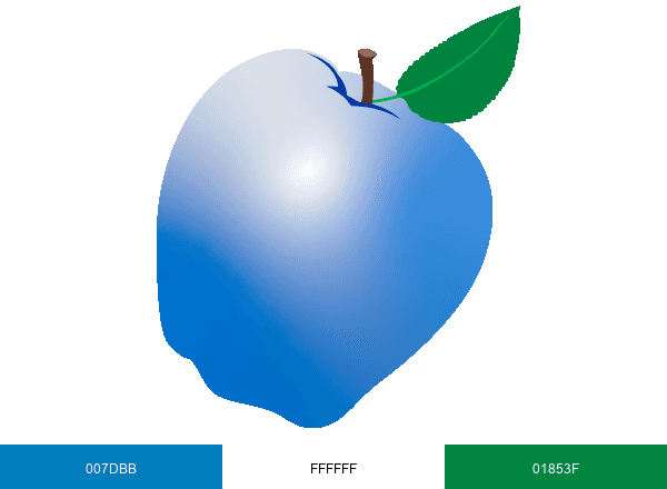 Blue Apple Bus Company brand color palette