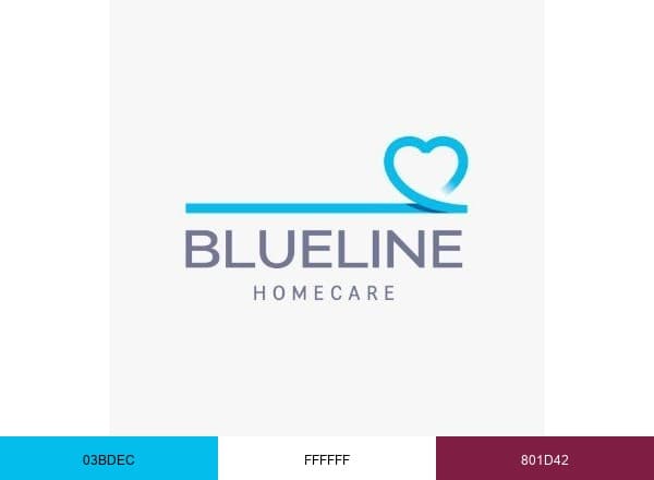 BlueLine HomeCare brand color palette