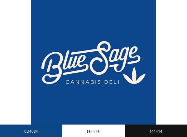 Blue Sage Cannabis Deli brand color palette