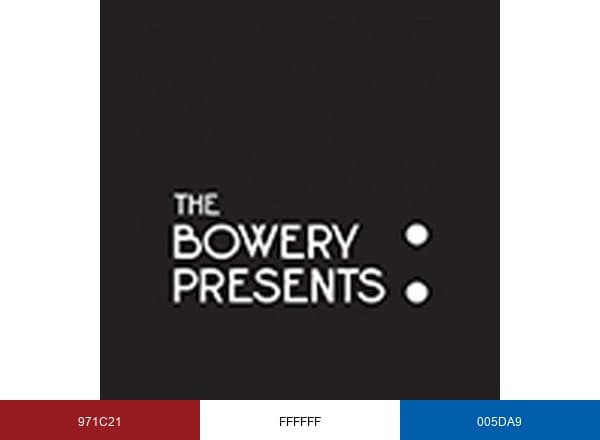 The Bowery Presents brand color palette