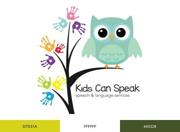Kids Can Speak brand color palette