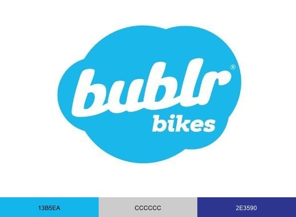 Bublr Bikes brand color palette