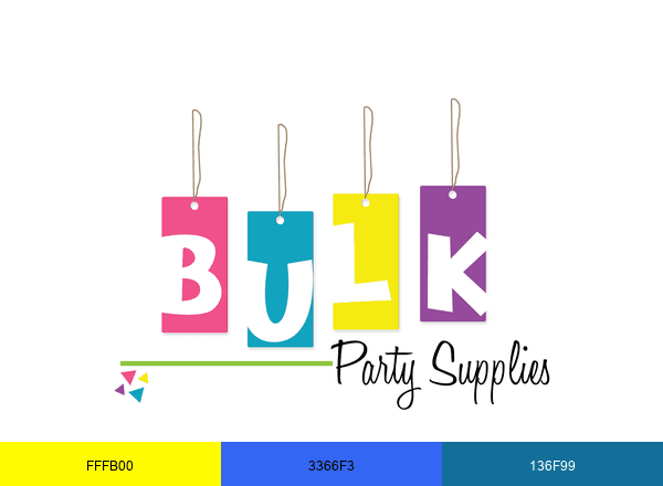 Bulk Party Supplies brand color palette