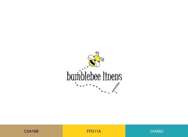 Bumblebee Linens brand color palette