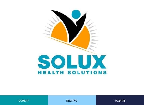 Solux Health Solutions brand color palette