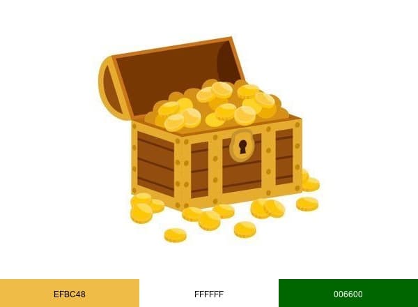 Online Casino Treasure brand color palette