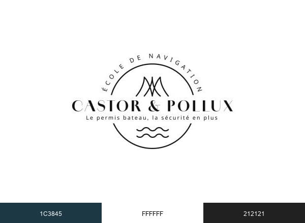Castor et Pollux permis bateau Cap Ferret www.castoretpollux.net brand color palette