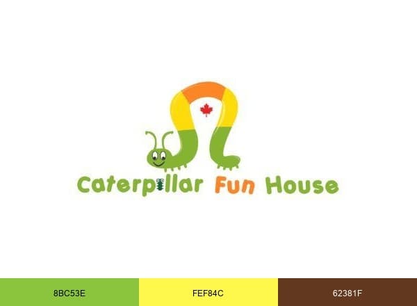 Caterpillar Fun House Day Care Center brand color palette