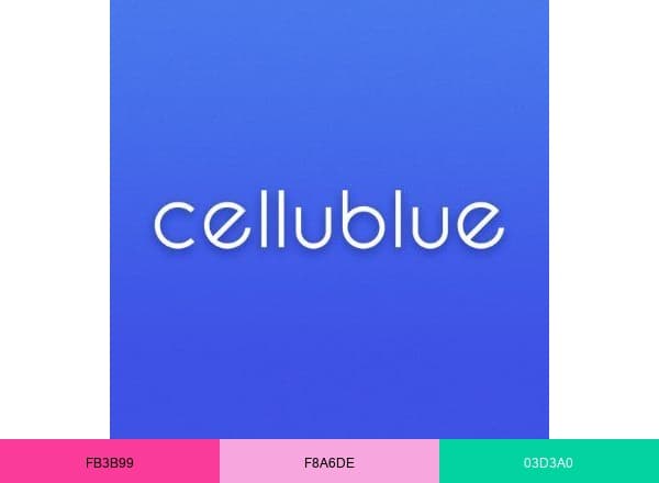 Cellublue brand color palette