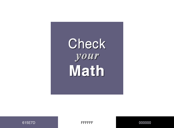 CheckYourMath.com brand color palette