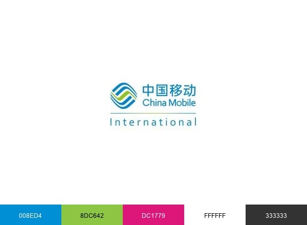 China Mobile International Limited brand color palette