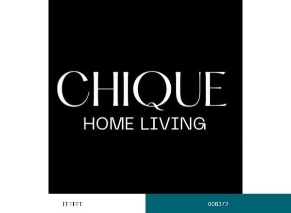 Chique Home Living brand color palette