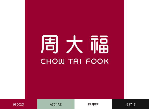 Chow Tai Fook brand color palette