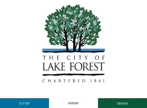 The City of Lake Forest brand color palette