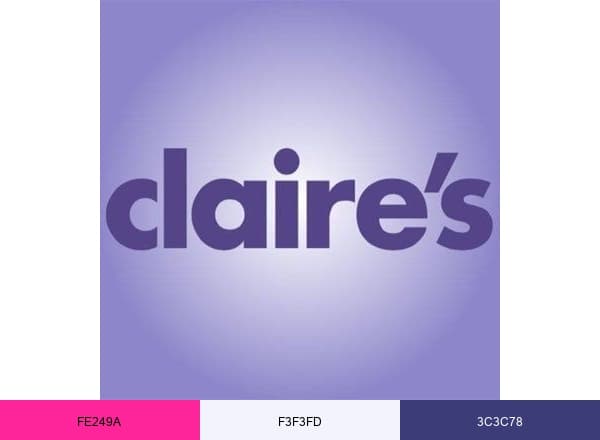 Claire's brand color palette