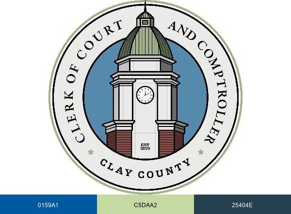 Clay County Clerk of Court and Comptroller brand color palette