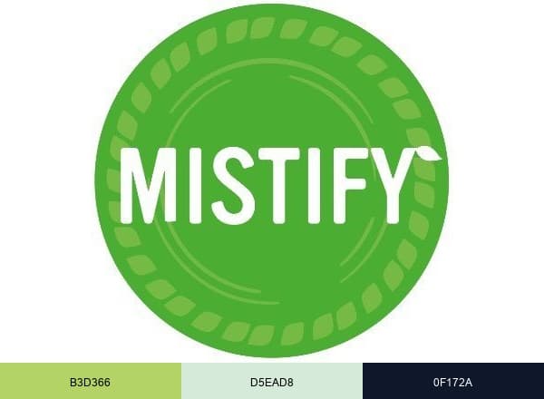 Mistify brand color palette