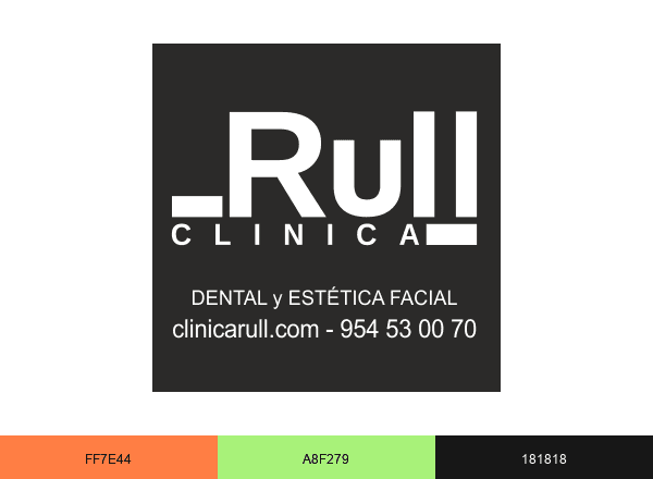 Clínica Rull brand color palette